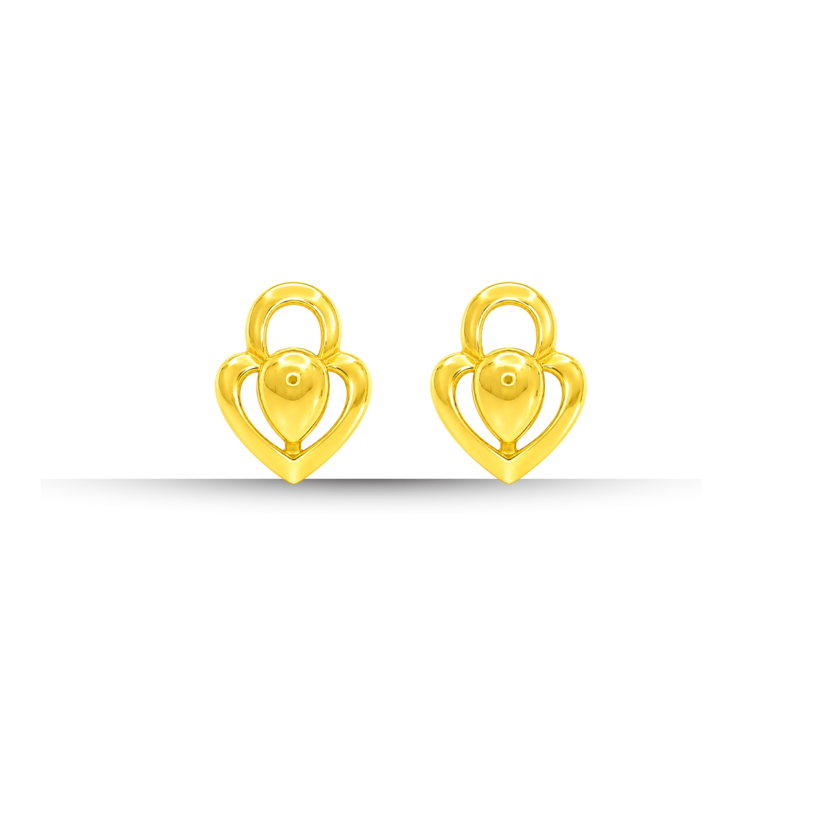 18K Gold Heart Design Tops For Women And Kids